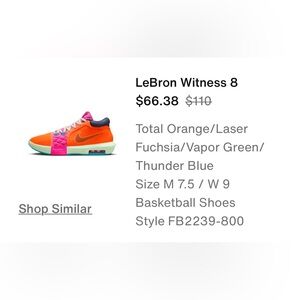 Nike LeBron Witness 8 Basketball sneakers